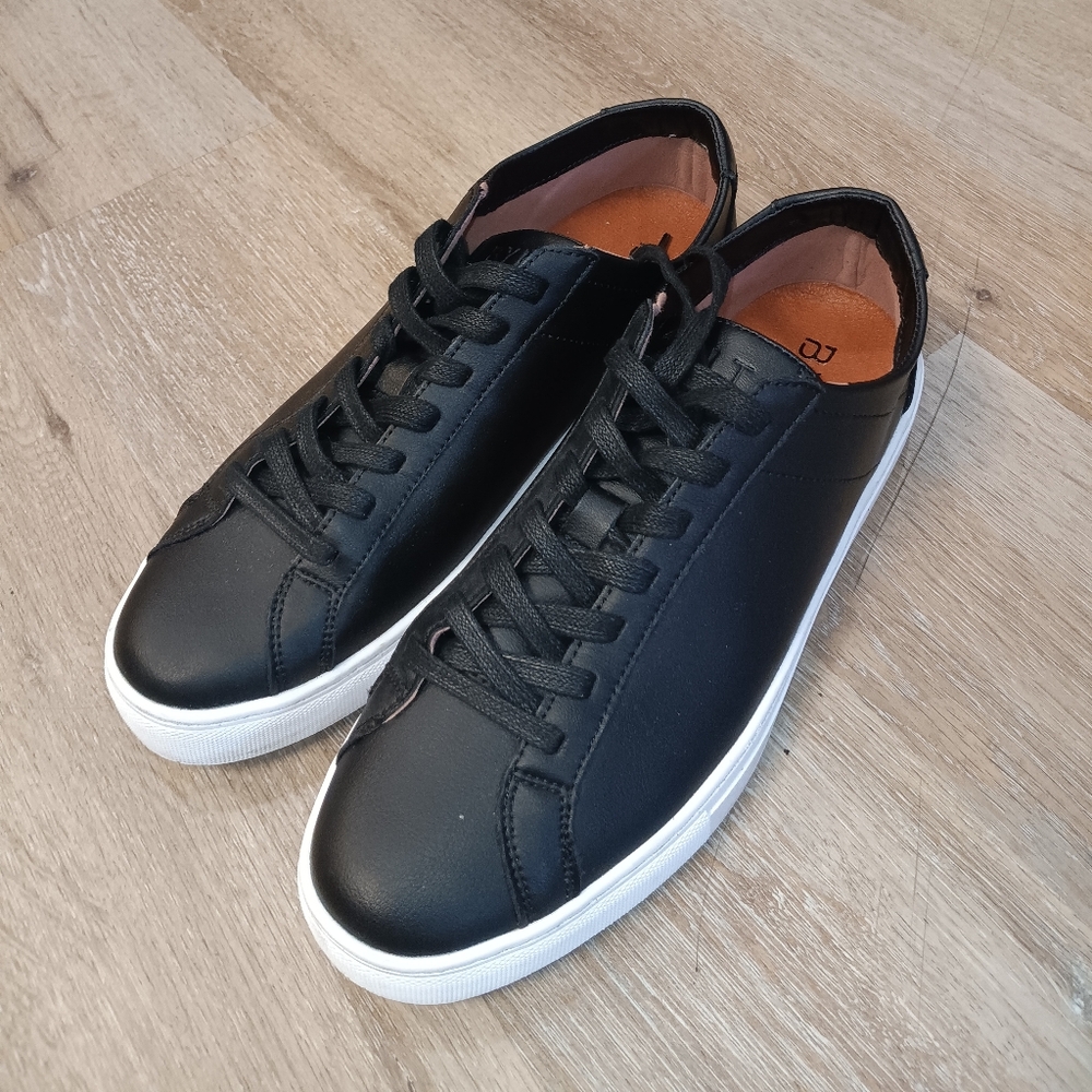 BYLT Basics Black Leather Sneakers Size 10